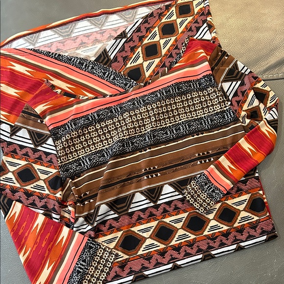 ROCK 47 by Wrangler Tribal Patterned Dress in Red and Brown, size M. EUVC - Picture 4 of 5